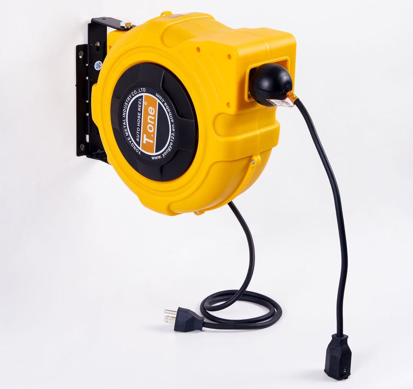Electric Reel - กล่องเก็บสายไฟแบบติดผนัง ยืดหดได้อัตโนมัติ ทำจากพลาสติกแข็งแรง สำหรับม้วนสายไฟฟ้า