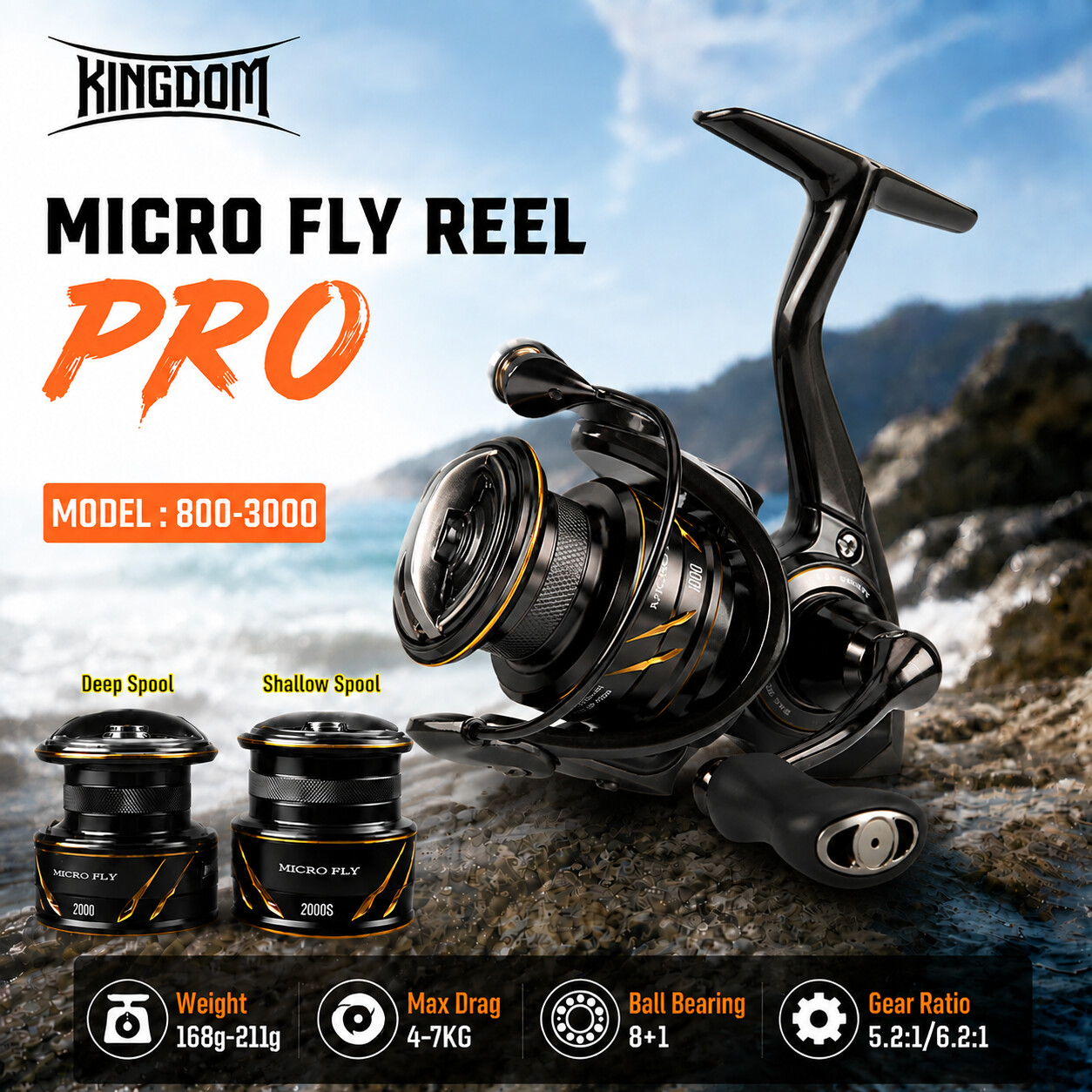 Abu Garcia Reel Revo - รอกตกปลา Kingdom Micro Fly Pro รุ่น
