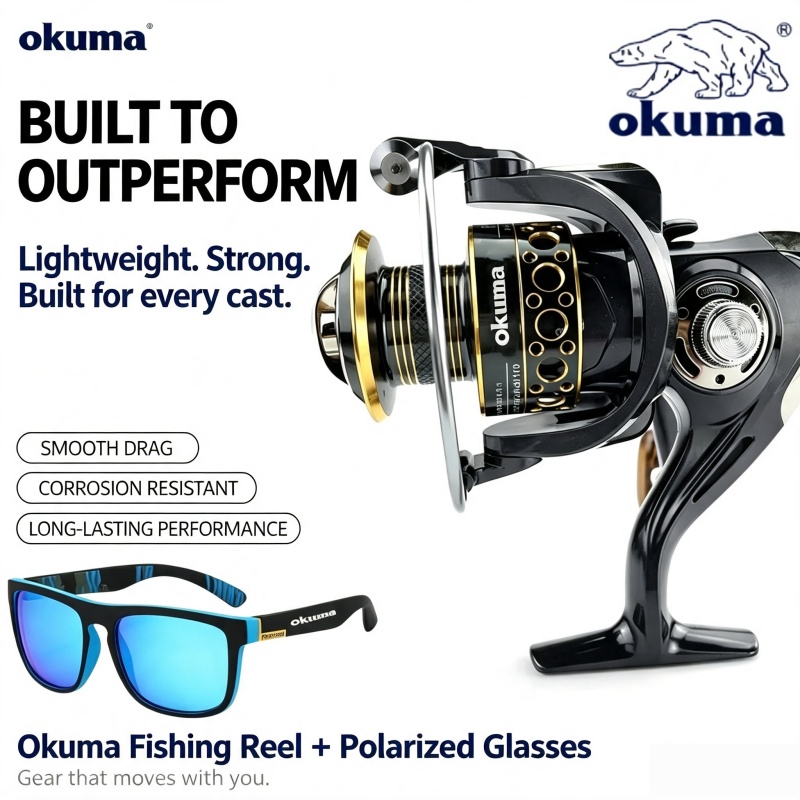 Ice Fishing Reel - OKUMA-รอกตกปลาแบบสปินนิ่ง, รอกตกปลาโลหะน้ำหนักเบาพิเศษ, อุปกรณ์ตกปลา, รอกตกปลา, แรงเบรกสูงสุด 18