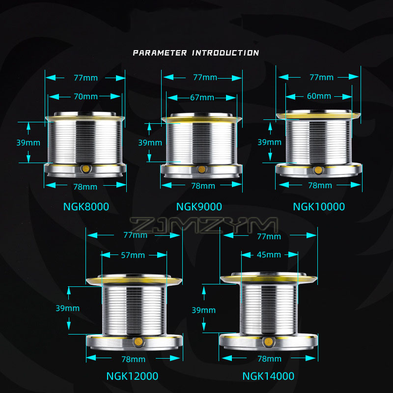 18KG ลากขนาดใหญ่ตกปลา Reels ตก - Reel Spare Spool บทวิจารณ์และราคา